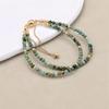 3 мм двухслойные африканские бусы из яшмы, браслеты-подвески, магнитная пряжка, позолоченный богемный браслет, женские украшения