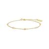 Gold Multi-Diamond Shape Station 925 Silver Bracelet B066-03G
