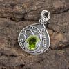 Украшения с перидотом, Ювелирные изделия из стерлингового серебра 925 пробы, Красивая подвеска с перидотом ручной работы, Женская подвеска в подарок