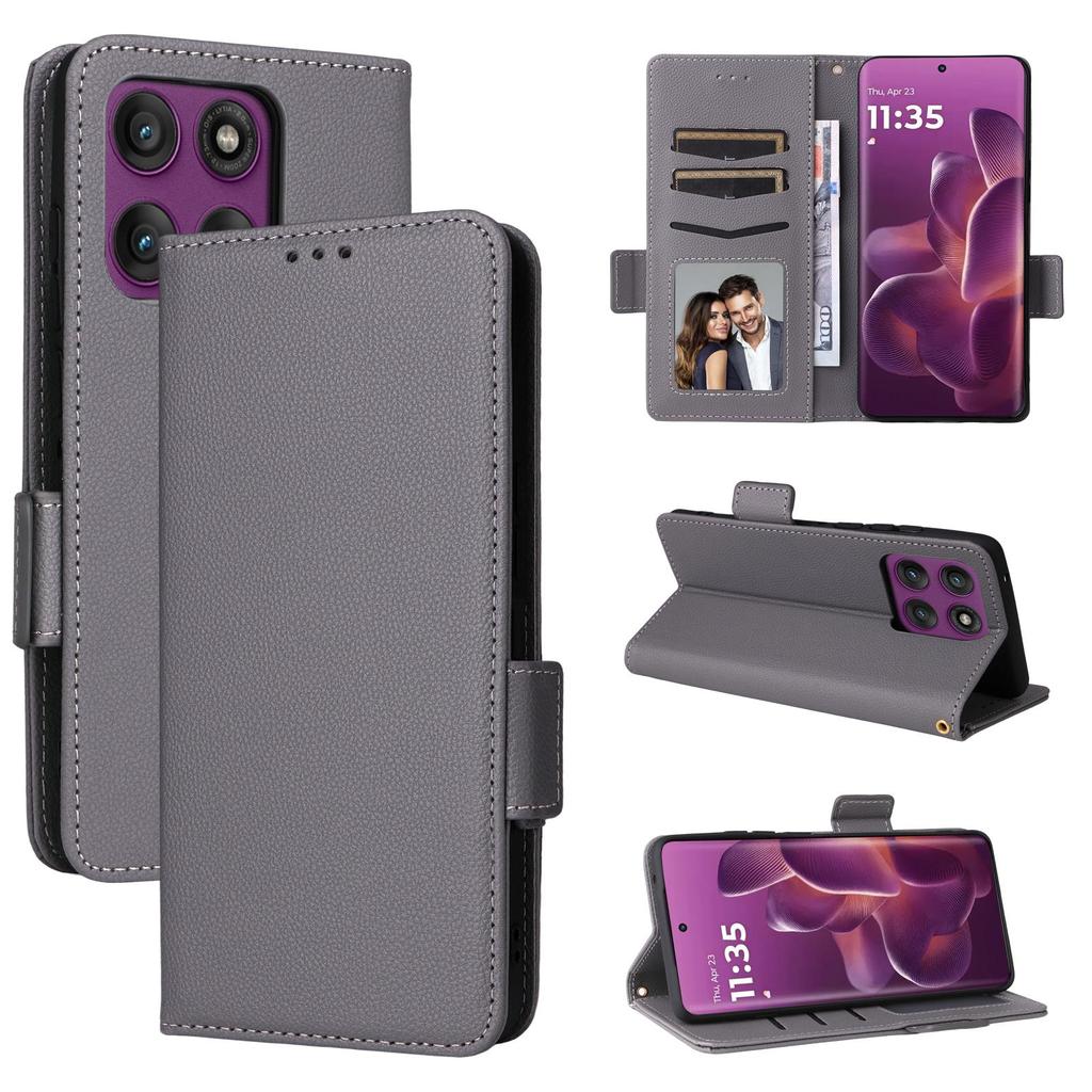 Flip Cover for Motorola Edge 60 Pro PU Leather Full-Body Protection With [RFID Blocking] Shockproof Durable Retro Phone Case