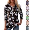Women's Fashion Casual Long Sleeve Round Neck Floral Print Top