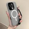Конфетный цвет 2 В 1 ремешок на руку/запястье магнитный чехол для iPhone 17 16 15 14 Plus 13 12 Pro Max 11 чехол для Magsafe с ремешком