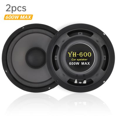 Пара 6,5-дюймовых 600 Вт 2-полосных коаксиальных автомобильных Hi-Fi динамиков Высокая мощность Шелковый купольный твитер Всепогодные Полный буст