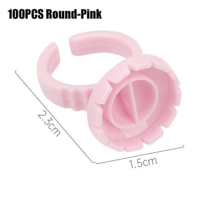 50/100Pcs Disposable Eyelash Glue Fan Cup Tattoo Pigment Eyelash Extension Tools Lash Supplies