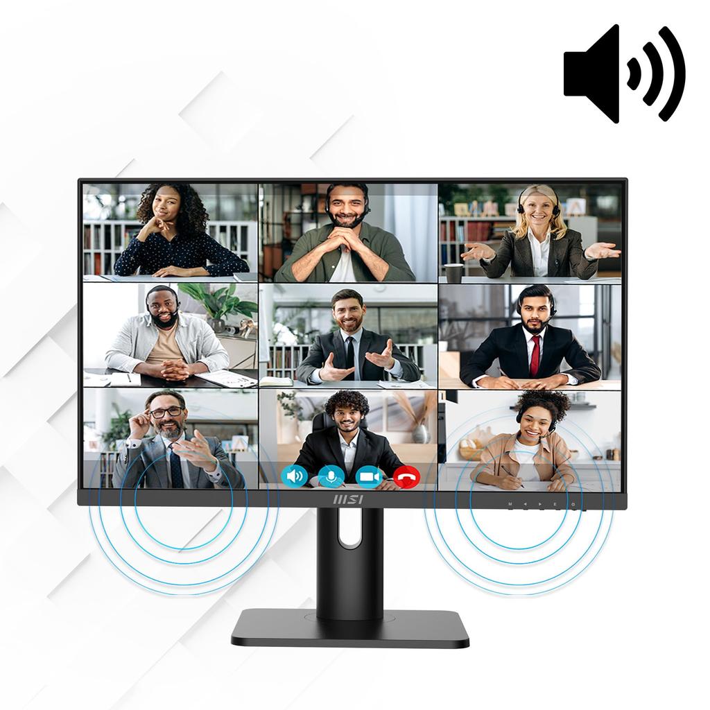 MSI PRO MP243XP IPS 1920 x 1080 Компьютерный монитор 100 Гц Адаптивная синхронизация HDMI DisplayPort VESA Крепление Регулируемый наклон Высота Динамик 1 мс Черный 24"