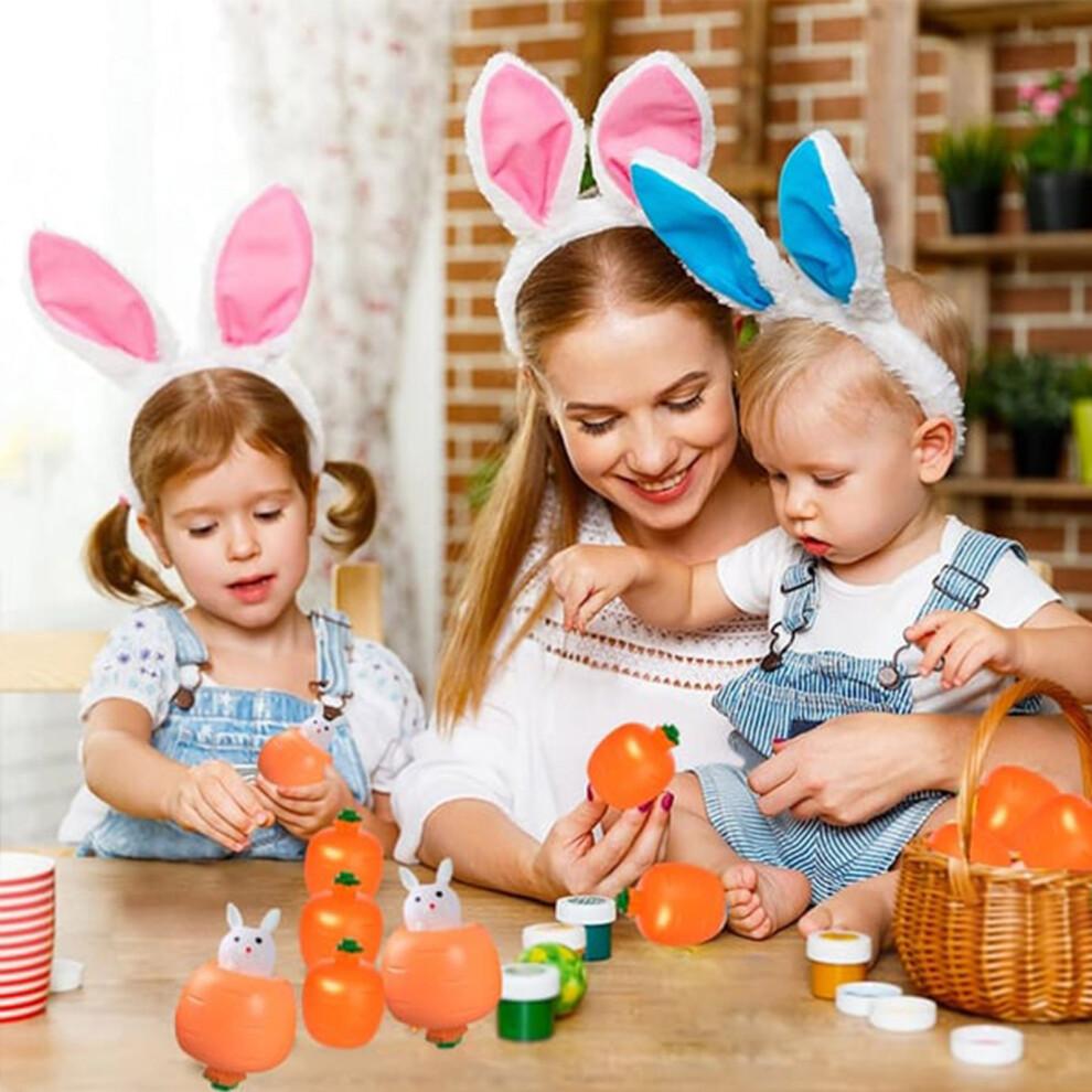 Carrot Bunny Squeeze Toy Easter Sensory Squeeze Toy Stress Relief Carrot Rabbit Fidget Toys