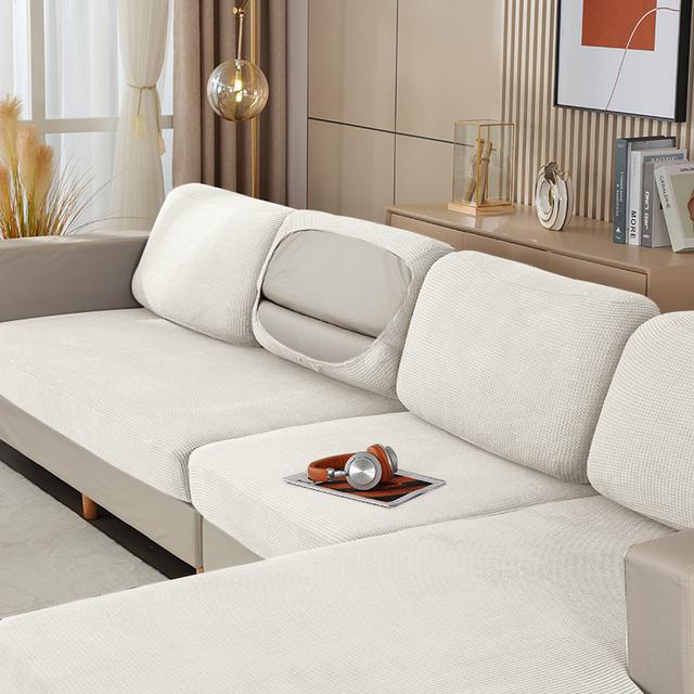 Жаккардовый чехол на подушку для дивана, эластичный нескользящий чехол на сиденье для гостиной, моющийся, моющийся, чехол на подушку для кресла, домашний декор