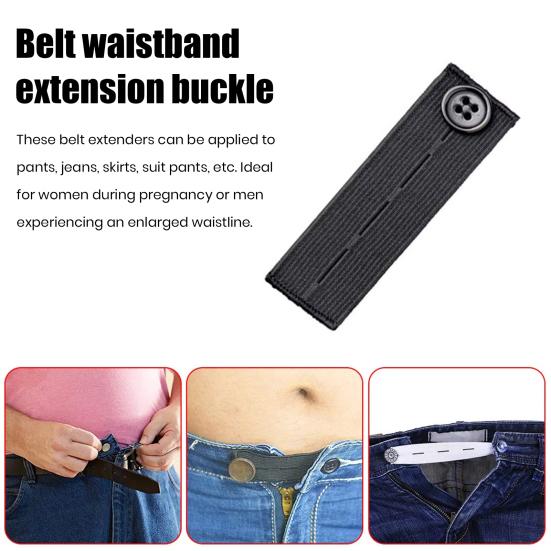 Unisex Elastic Waist Extension Buckle Band for Adjustable Comfort