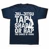 Смешные футболки по джиу-джитсу Tap Snap Or Nap, мужская модная повседневная футболка, 100% хлопок, свободная, оверсайз