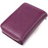 Практичное вертикальное женскон портмоне с монетницей на молнии из натуральной кожи флотар CANPELLINI Wallet 21601 Фиолетовое