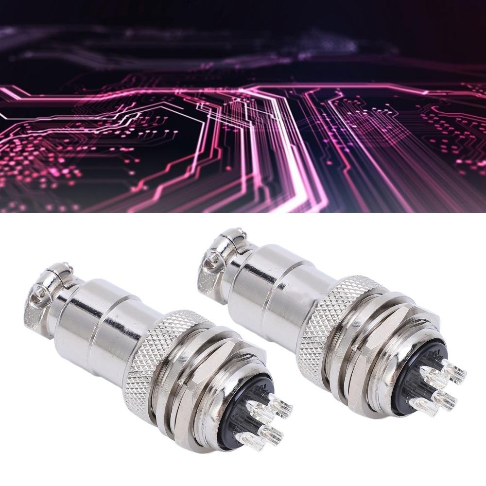 2 шт. 4-контактный авиационный разъем GX20, корпус из цинкового сплава, штекер, гнездо, круглый адаптер, аудио