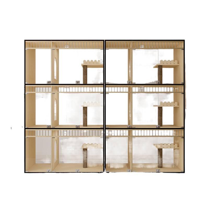 Luxurious Solid Wood Cat Cabinet and Bed Kennel Display