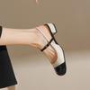 French Women's Bag Head Sandals Retro Mary Jane Shoes Back Empty Light Mouth Thick Heel Color Matching Single Shoes Spring and Summer New Commuting