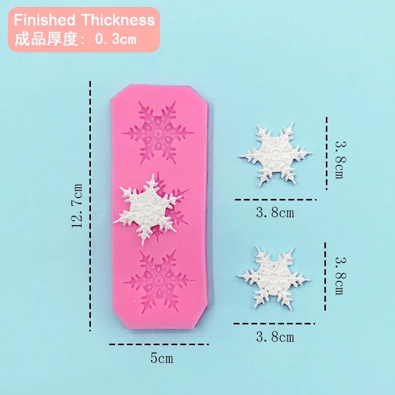 Рождественские украшения для торта Снежинка кружево Шоколадная вечеринка Зимний подарок DIY Выпечка Кулинария Украшения Инструменты Силиконовая форма