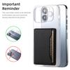 Calf Texture PU Leather Card Holder Phone Card Case Adhesive Cellphone Kickstand