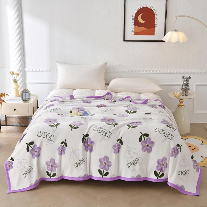 Белое цветочное одеяло, роскошное теплое, пушистое, мягкое, уютное фланелевое одеяло для дома, дивана, кресла, декоративное одеяло для спальни, кровати