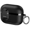 Чехол для AirPods Pro 3 Складная подставка Электроокрашенный Текстура личи ТПУ ПК Чехол для наушников с переключателем / Карабином