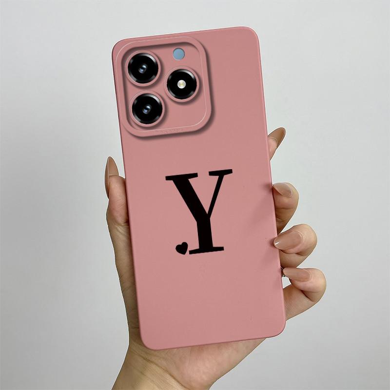 Чехол для телефона Realme C63 C61 Милые буквы Задняя крышка Для Oppo Realme C 61 C 63 Мягкий жидкий силикон Защита камеры Fundas