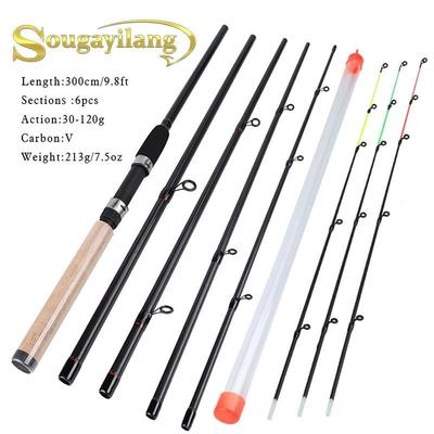 Спиннинговая удочка из углеродного волокна 9,8 футов/3,0 м, фидерная удочка, прочные рыболовные снасти, удочка для ловли карпа и форели