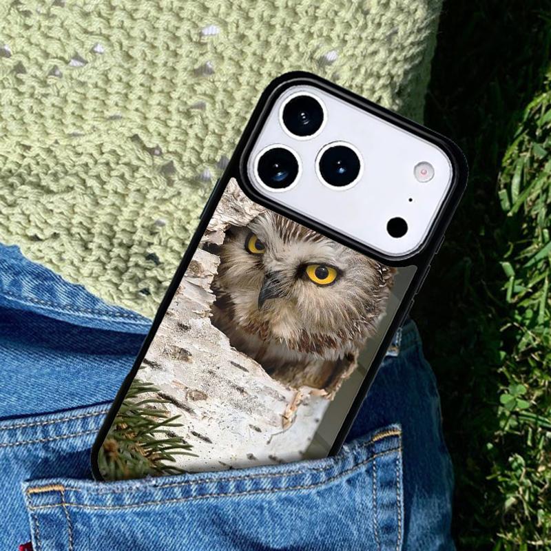 Чехол для мобильного телефона с рисунком животного "Сова" Совместим с IPhone 17 16 15 14 13 12 11Pro Max 17 Air cover