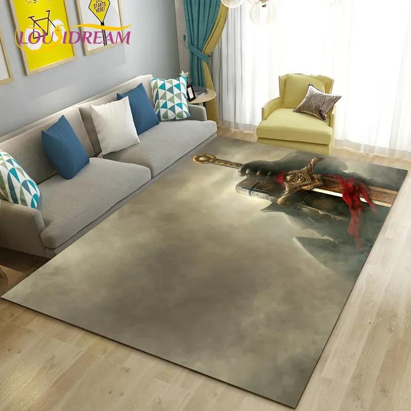 Ковер Игровой Зона Рыцарь Тамплиер Крестоносцы Большой,Ковер для Гостиной Спальни Дивана Придверный коврик Кухня,Нескользящий Коврик для Пола