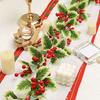 3.2FT Red Berry Christmas Garland with Green Leaves Artificial Christmas Garland Fireplace Table Centerpiece