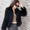 Autumn and Winter New Woven Fur Jacket Women's Fur Short Imitation Fox Hair Trend Fashion Long Sleeves