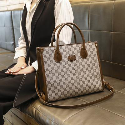 Retro Printing Tote Bag Female 2023 New Fashion Handbag Large Bag Shoulder Bag Crossbody Bag Large Capacity Mother Bag