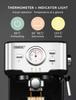 HiBREW H5 1050W Coffee Maker, 20 Bar Semi-Auto Cappuccino Espresso Coffee Machine, 1.5L Capacity, Temperature Display