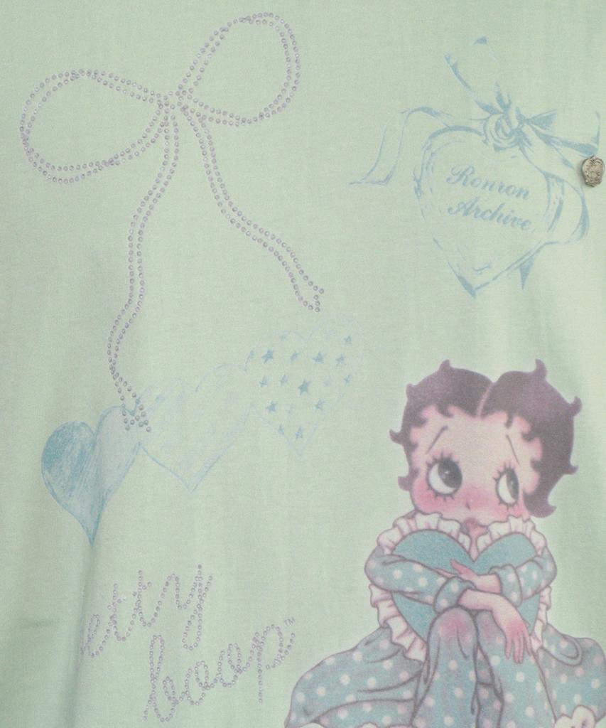 RONRON Футболка оверсайз Betty Boop Dreamy Ribbon Мятный