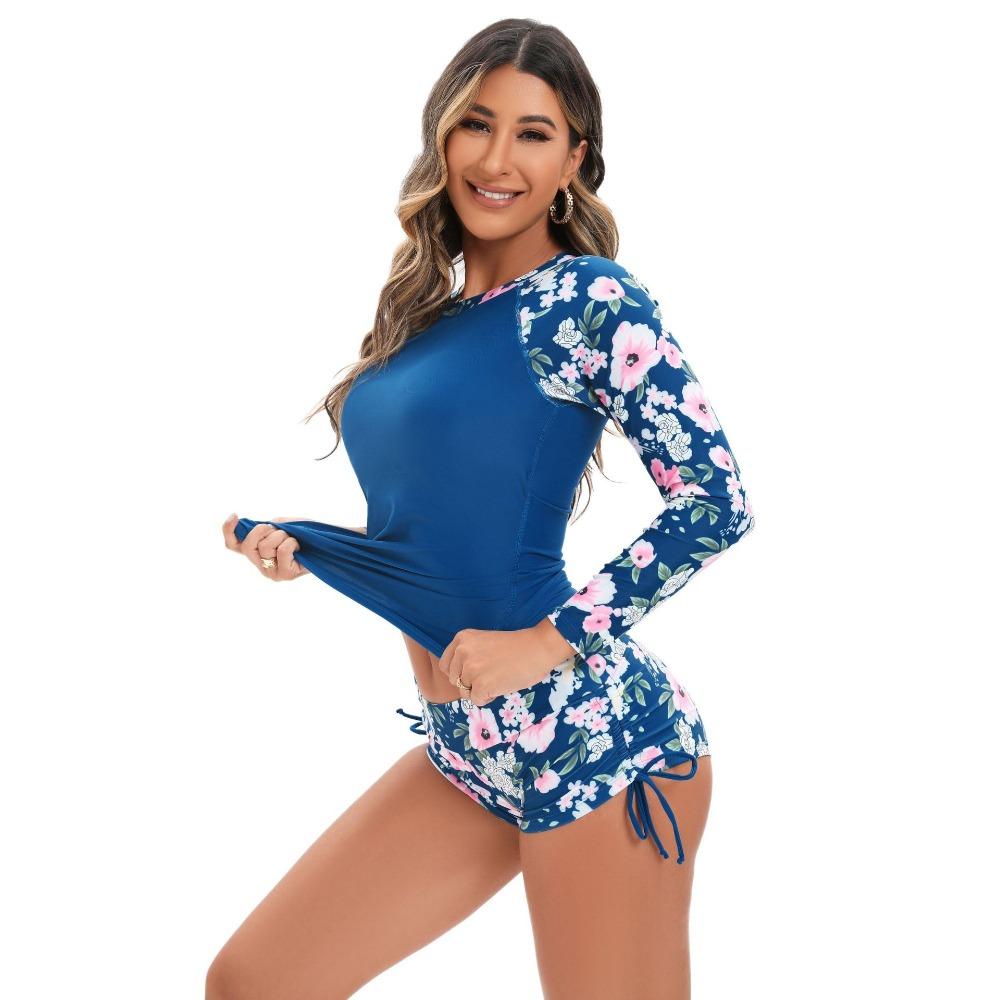 Два раздельных солнцезащитных костюма для серфинга с длинными рукавами, боксеры, солнцезащитные гидрокостюмы