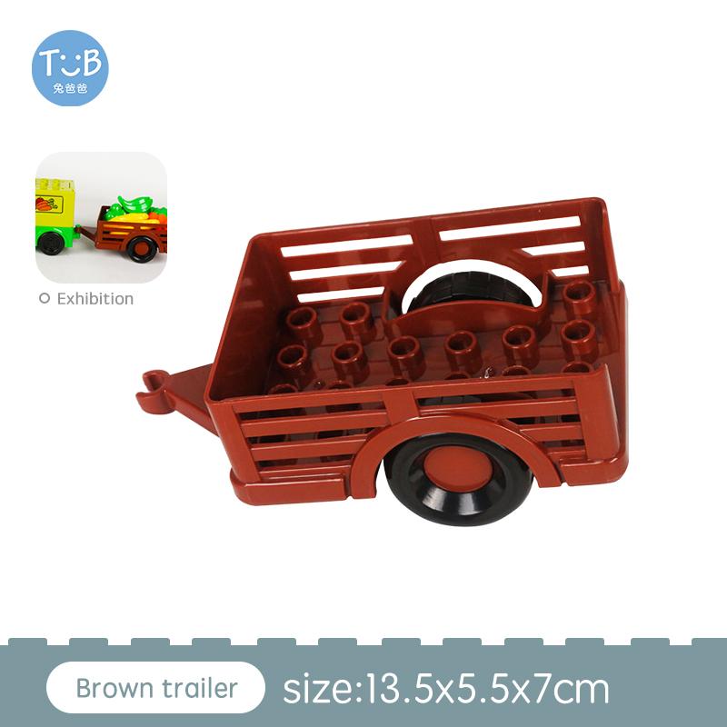 Большой размер Строительные блоки Спортивная машина Автобус Джип Грузовик Аксессуары Кирпичи Совместимые с Duplos Детские Сделай сам Детали Детские Игрушки Подарок