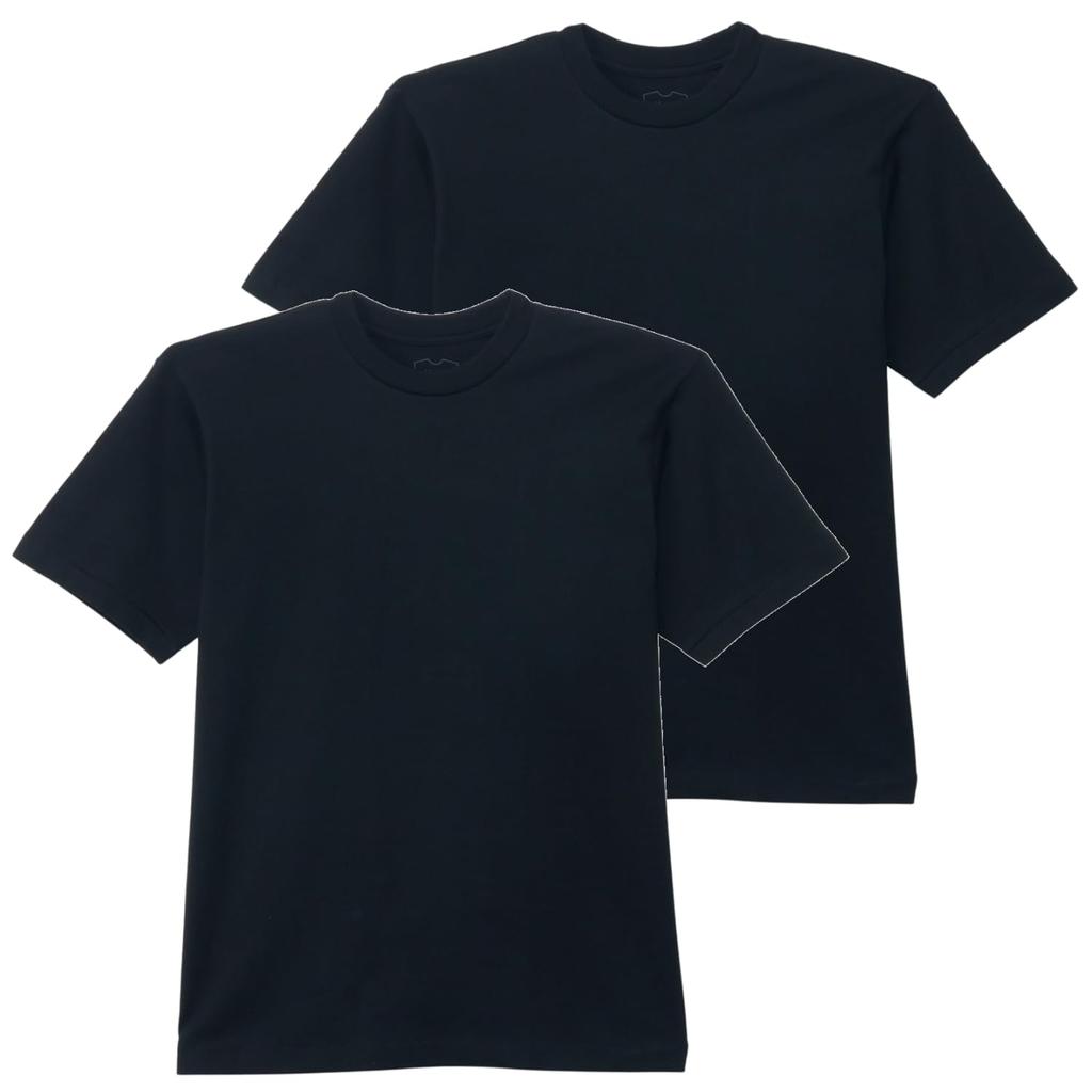 Hanes ФУТБОЛКИ KURO Футболка с круглым вырезом 2 шт. (Короткий рукав, Круглый вырез, 100% Хлопок) - 2-Pack (HM1-B701-090-M)