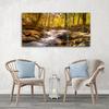 Three Piece Picture Canvas Print Autumn Forest Mountain Stream