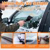 Выдвижная щетка для снега и скребок для льда 33" для лобового стекла автомобиля, 2-в-1 щетка для снега и скребок для льда с поворотной на 360° головкой щетки и удобной пеной