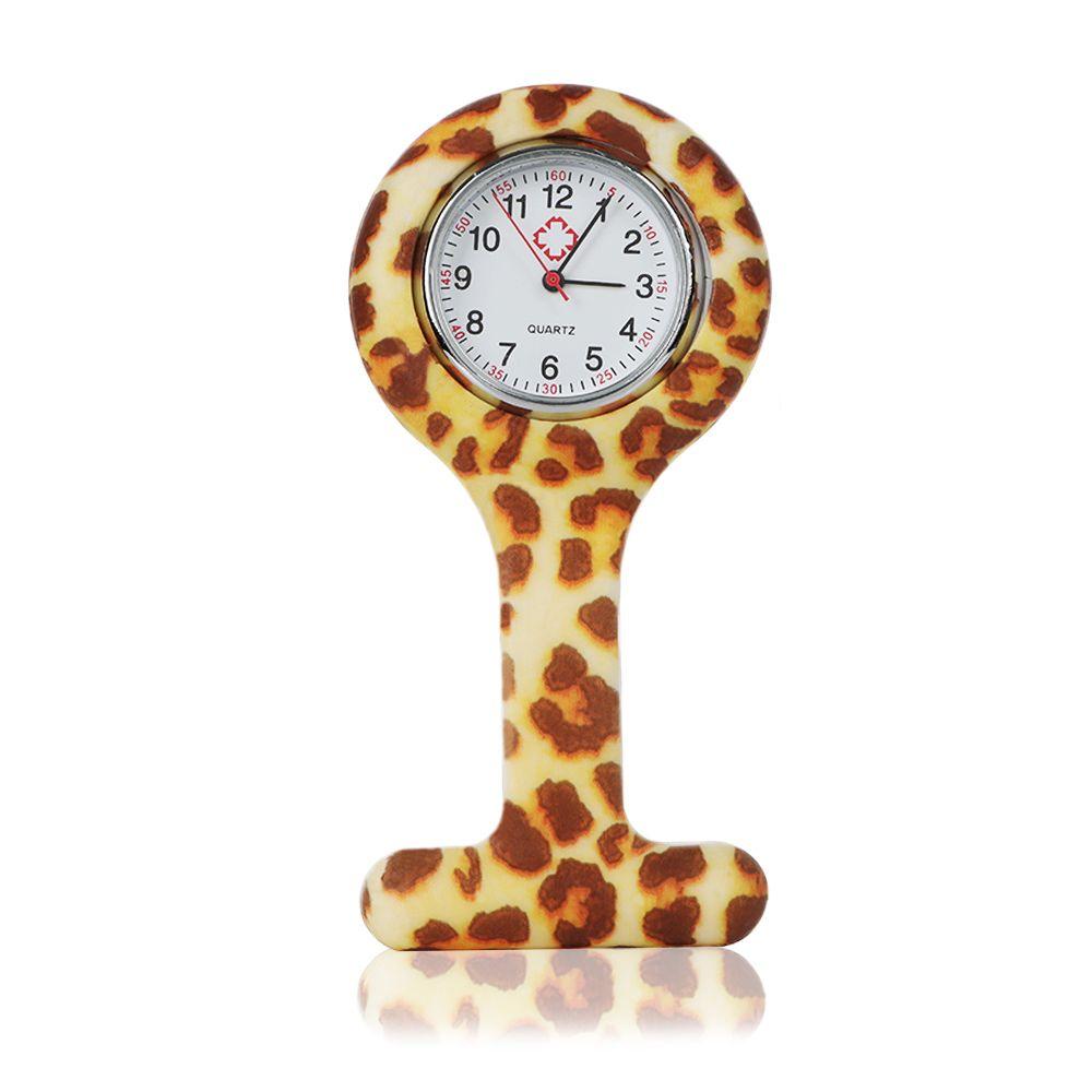 Unisex Silicone Multi Colors Lapel Watches with Second Hand Fob Nurse Watch Nursing Clip On