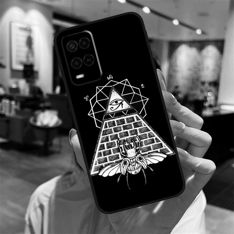Чехол-футляр с символом Глаз Пирамиды для Oppo A40 A60 A80 A18 A38 A58 A78 A98 A16 A76 A96 A15 A17 A77 A74 A94 A54 A57S