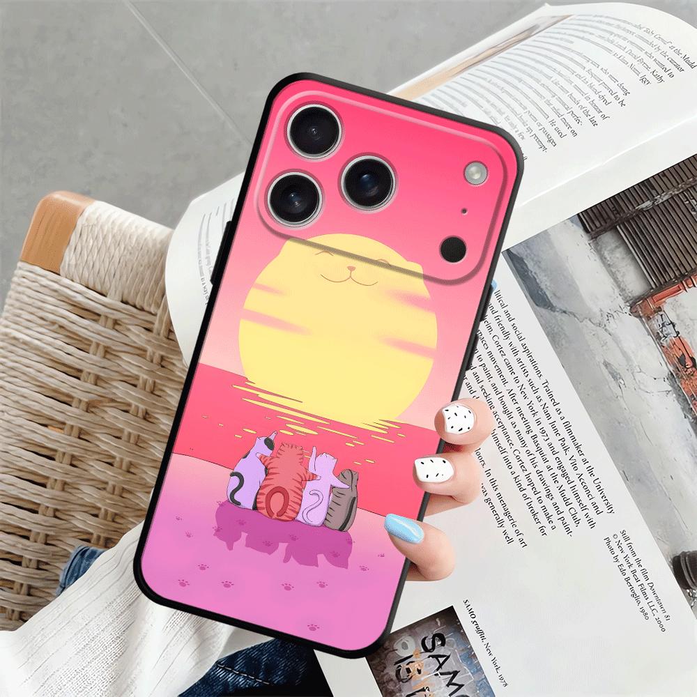 Funda Phone Cover Case for Apple iPhone 17 Pro Max 13 11 16 XR XS MAX Air 12 15 Pro 7 8 14 Cute Cartoon Cat