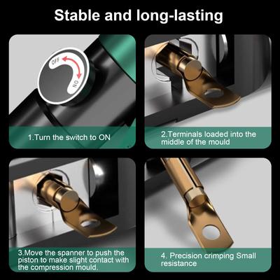 Гидравлический обжимной инструмент 6 тонн 4-70 мм2 с 8 стальными матрицами, ручной гидравлический электрический кабель высокого давления