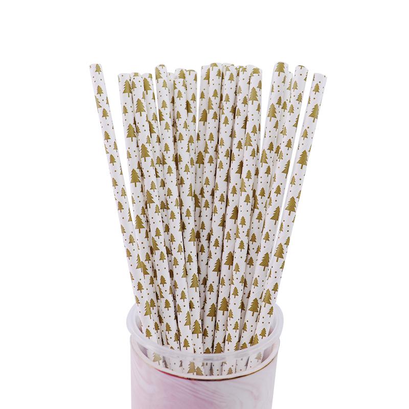 25 шт. фольги золото/серебро радуга одноразовые питьевые цветные бумажные трубочки рождественский свадьба день рождения украшения вечеринка мероприятия принадлежности