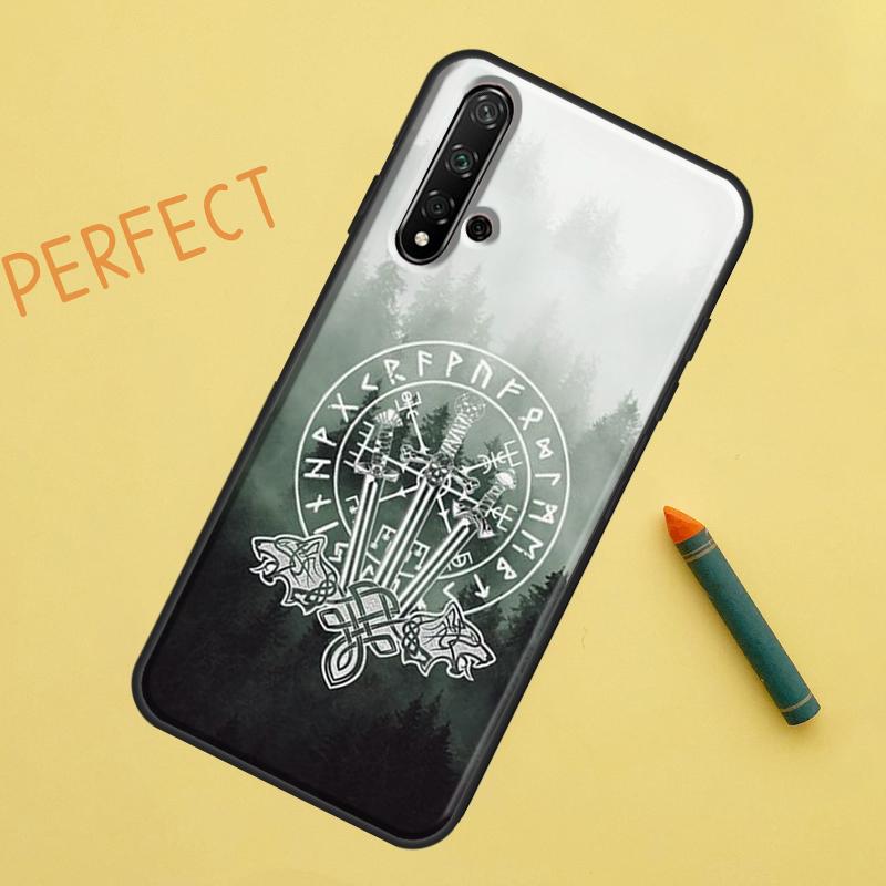 Чехол Лесные Скандинавские Руны Для Huawei P Smart 2019 Nova 5T 9 10 SE 3i 8i 11i Y60 Y61 Y70 Y90 P20 P40 Lite P30 Pro