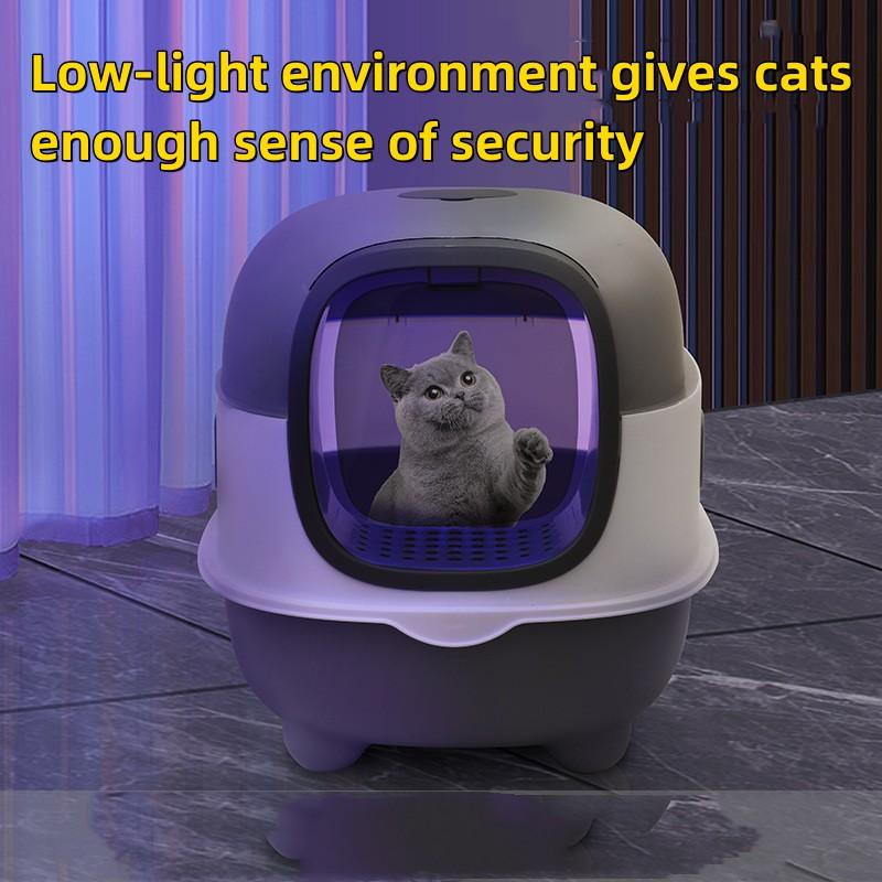 Большой размер кошачьего туалета, полностью закрытый туалетный лоток, автоматическая дезодорация, УФ-закрытый кошачий туалет, чистящие средства для кошек