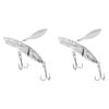 Crank Spinner Baits 360 Degree Rotating Sequins Lures for Fishing (Silver)