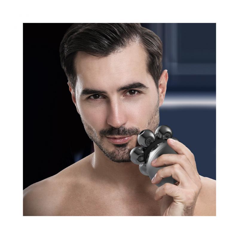 6-blade Wet Dry Electric Shaver Facial Body 7in1 Grooming Kit Powerful Electric Razor Rechargeable Bald Shaving Machine For Men