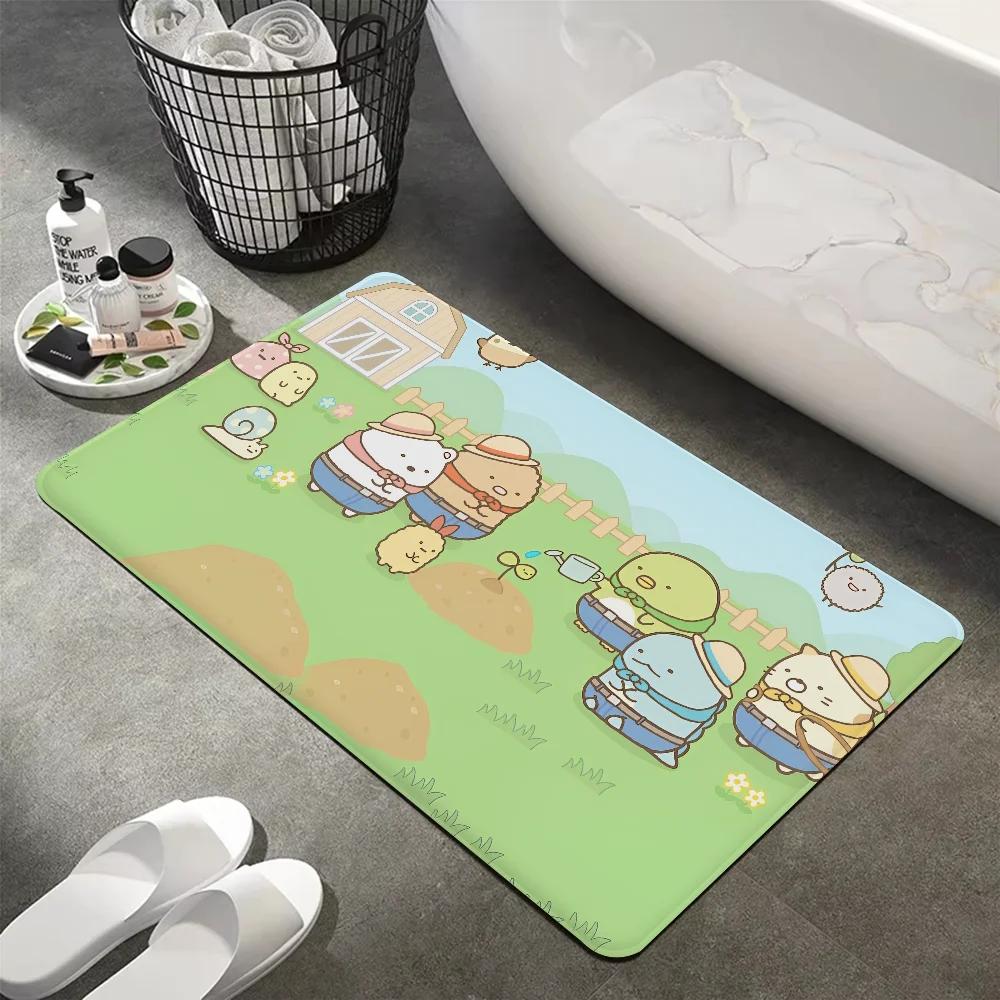 Sumikko Gurashi Милый ковер Детская спальня Гостиная Ванная комната Прихожая Противоскользящая декорация Дверной коврик Бытовой маленький коврик