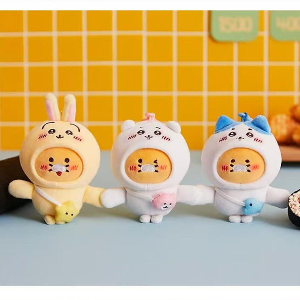 Charming Cartoon Bear Plush Keychain Super Soft Pp Cotton Spring Plant Gift