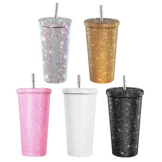 Блестящий стакан с кисточкой, стразами, заклепками, стакан из нержавеющей стали, термокружка, игристая термокружка, подарки на день рождения для мамы и жены