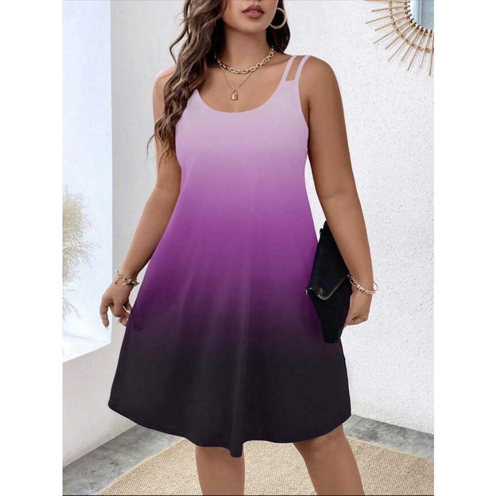HNXC Женская мода, лето, весна, повседневные платья без рукавов с U-образным вырезом