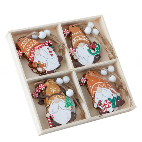 12 шт. рождественский пряничный знак из дерева рождественский имбирный человечек подвесное украшение рождественская елка подвеска для праздничного домашнего декора