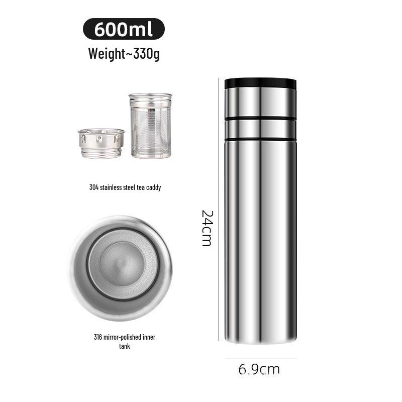 Новая термокружка из нержавеющей стали 316 с крышкой быстрого открытия и ситечком для чая